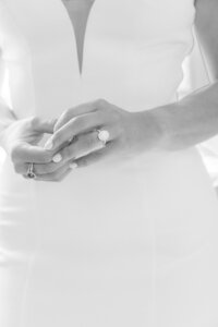 san francisco bride with ring and dress