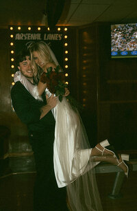 Modern elopement photography at Arsenal Bowl in Pittsburgh, captured in an editorial documentary wedding style.