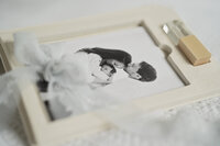 Black and white photographic prints and USB key