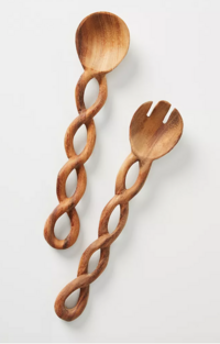Toss anything with these wooden spoons.