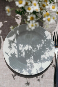 Wedding reception table set for a same-sex wedding in San Sebastián