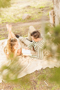 Engaged Couple Reading Bible