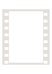 graphic of a film strip in white