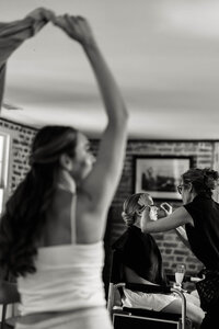 A behind-the-scenes view of bridal preparations, focusing on the in-between moments and preserving the atmosphere of the wedding morning.