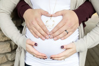 Hand hearts for maternity session in Naperville