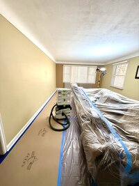 Minneapolis living room repaint in this old victorian style house by TD Interiors.