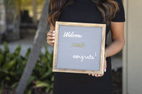 Real estate sign showing home sold by saying Welcome Home Congrats in Camarillo California