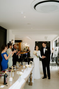 wedding entrance at the grange leverton