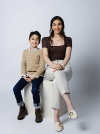 Brother and sister studio photo session