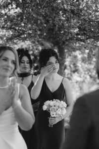 Black and white natural wedding photography in Christchurch, New Zealand