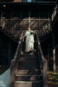 Newly married couple doing documentary and cinematic photos for their wedding / elopement at their blue ridge airbnb. Photos by Crimson Conure Photography based in Kennesaw, Georgia and Denver, Colorado