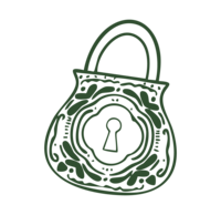 Hand drawn, Green Lock Icon