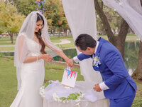 bride and groom ceremony of unify