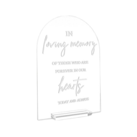 CAROLINE Clear Remembrance Sign