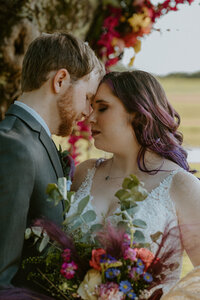 North Carolina wedding couple portrait