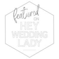 featured on hey wedding lady badge