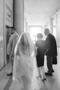 documentary walking at san francisco city hall wedding