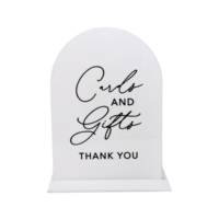 SHELLY White Acrylic Cards_Gifts Sign