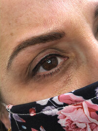 Before and after microblading