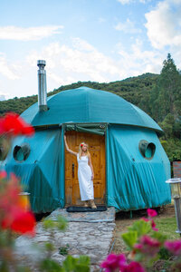 Geodesic dome in the peruvican andes