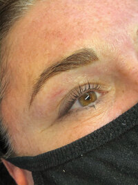 Before and after microblading