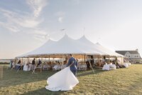 Tented South Dartmouth wedding at Salters Point. Deborah Zoe Photography.