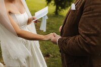 Exchanged vows during an elopement in Christchurch