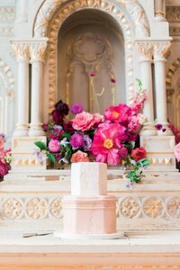 two tier wedding cake at Hotel Peter & Paul