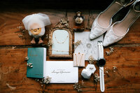 detail flatlay photos of bridal prep wedding photography candid