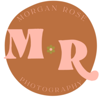 Pink logo for Morgan Rose Photography