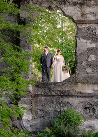 Editorial wedding photo at The Ruins wedding venue in Hood River Oregon.