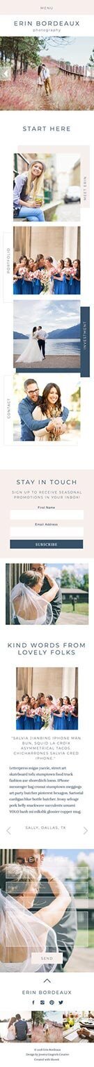 Erin Bordeaux Showit Website Template Mobile