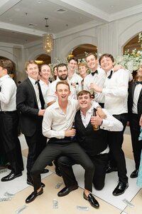 fun belle mer wedding reception photos
