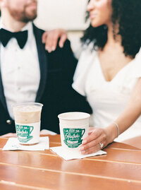 Engagement Photos at Ralph's Coffee in NYC