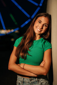 Senior portrait at The Wharf in Orange Beach, Alabama — posing