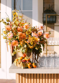 Event design and floral installation photographed for a luxury brand event