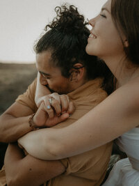 Natural Intimate Beach Engagement Photography Wedding Photographer Sydney Akaness-23