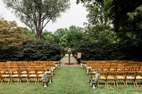 Outdoor ceremony at a top Louisville Kentucky wedding venue on the grounds of Farmington