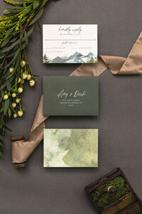 Forest Green Wedding Invitation