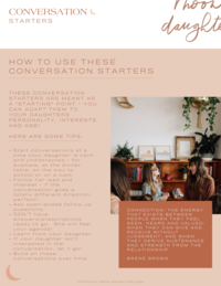 Conversation Starters Cover Page