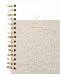 Linen notebook.