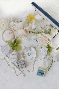 Newport Wedding Table Setting with rings