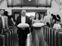 Traditional Hispanic wedding in a church in San Francisco