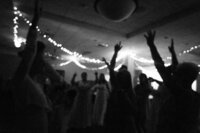 black and white image of dance floor at wedding reception, documentary wedding photographer, nyc documentary wedding photographer, cinematic and candid, nostalgic and emotive