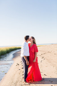 engagement session  on the beach on cape cod