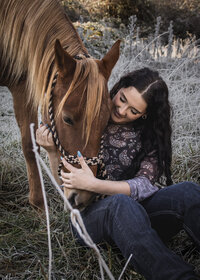 Sandy oregon high school senior girl and her horse at Milo Mciver park in Estacada Oregon