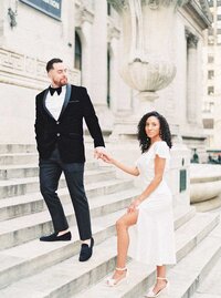Elegant Engagement Photos for Black New York Couple