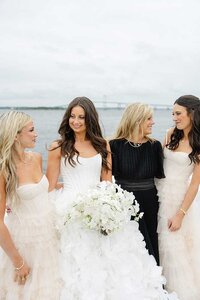 Bride with mother and sisters