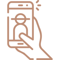 Illustration of a phone for selfie
