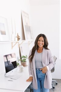 Krissy Allegra of Always Allegra Events, Lead Planner and Owner, smiling and posing for her company's success